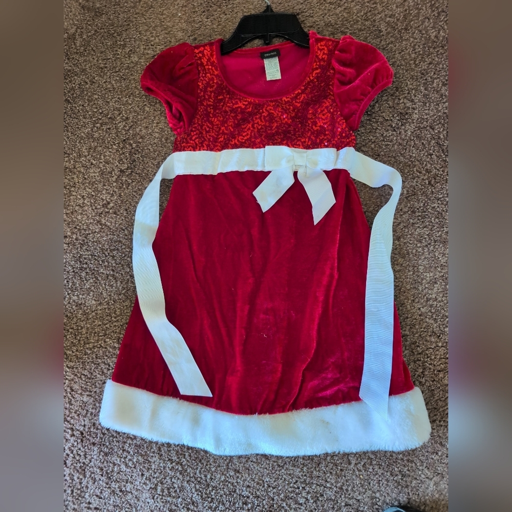 Holiday Editions Fuchsia Velvet Dress with White Details
